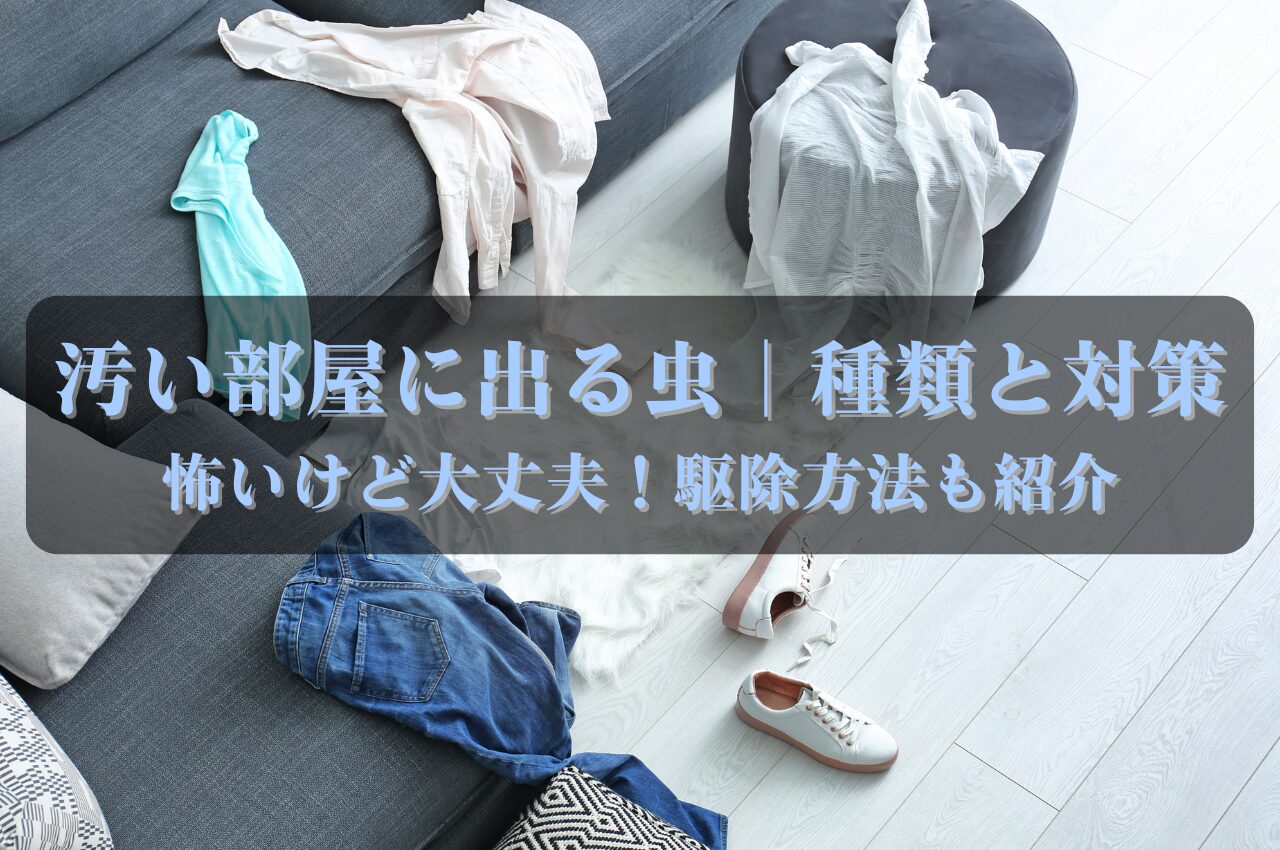 汚い部屋に出る虫｜種類と対策｜怖いけど大丈夫！駆除方法も紹介