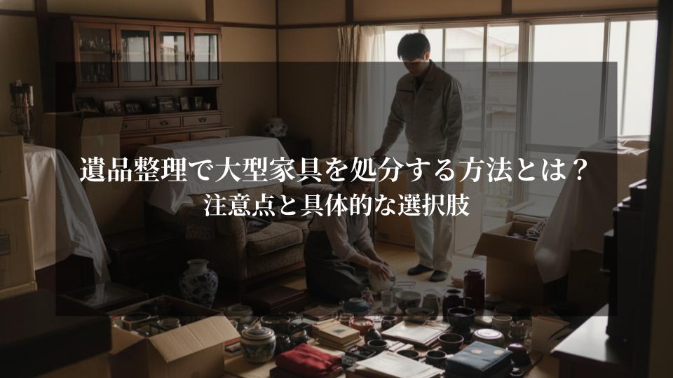 遺品整理で大型家具を処分する方法とは？注意点と具体的な選択肢